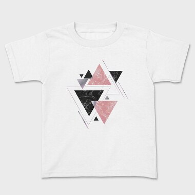 Triangles Geometric Throw Pillow Abstract 01, Tricou Copii