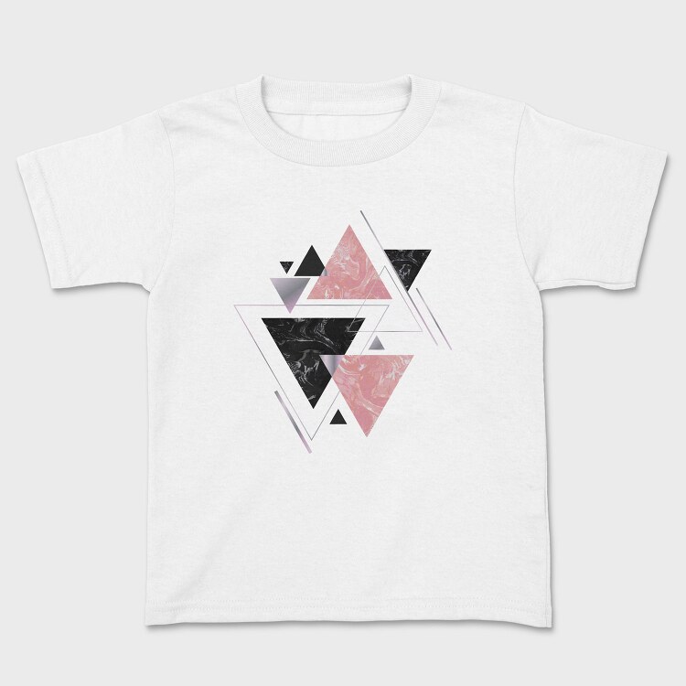 Triangles Geometric Throw Pillow Abstract 01, Tricou Copii