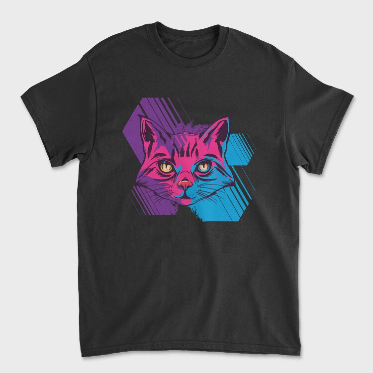 Trippy Cat, Tricou Barbati (Unisex)