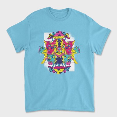 Trippy Cats Psychedelic 01 (2), Tricou Barbati (Unisex)