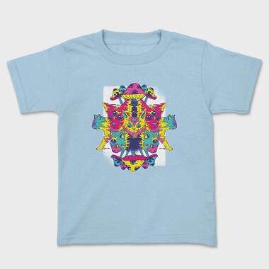 Trippy Cats Psychedelic 01 (2), Tricou Copii
