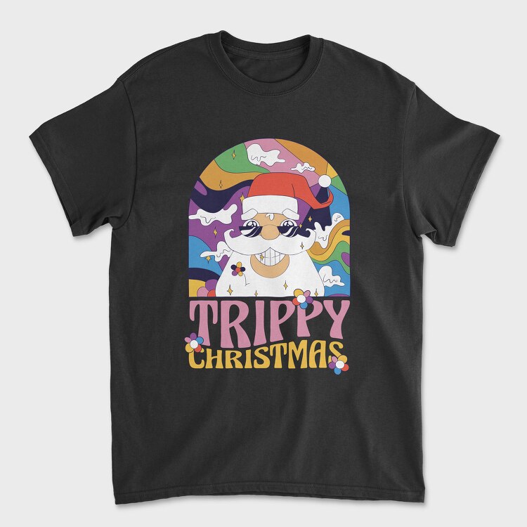 Trippy Christmas Santa, Tricou Barbati (Unisex)
