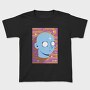Trippy Face Retro Background, Tricou Copii