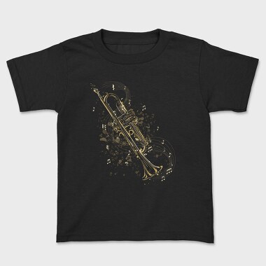 Trumpet Instrument Musical Notes Trompete, Tricou Copii