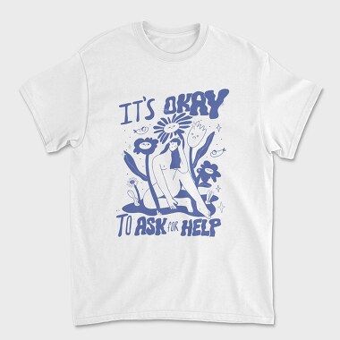 Woman With Flowers Cartoon Neurodiversity 01, Tricou Barbati (Unisex)