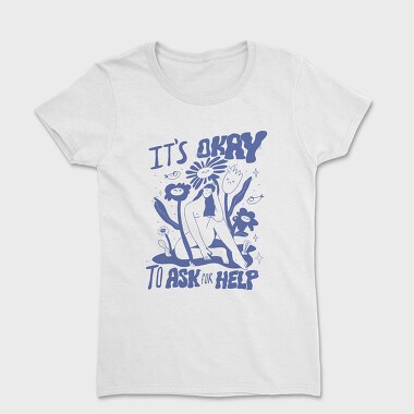 Woman With Flowers Cartoon Neurodiversity 01, Tricou Femei