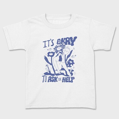 Woman With Flowers Cartoon Neurodiversity 01, Tricou Copii