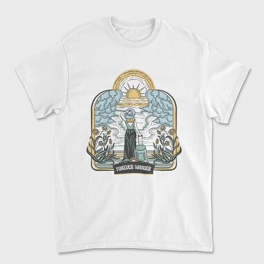 Woman With Suitcase Tote Wanderlust Forever Wander, Tricou Barbati (Unisex)