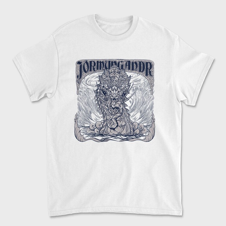 World Serpent Norse Mythology Jormungandr Snake, Tricou Barbati (Unisex)
