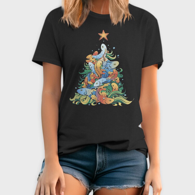 Fish Christmas Tree, Tricou Barbati (Unisex)