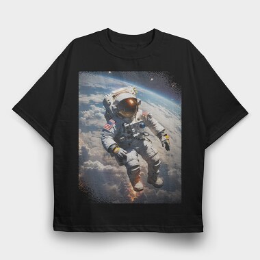 Astronaut Spacewalk, Tricou Oversize Barbati (Unisex)
