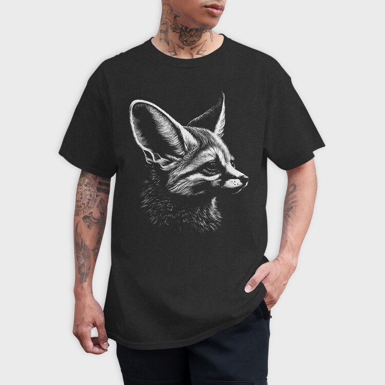 Attentive Fennec Fox, Tricou Barbati (Unisex)