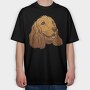 Coker Spaniel Dog, Tricou Oversize Barbati (Unisex)