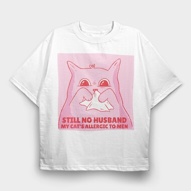 Allergic Cat, Tricou Oversize Barbati (Unisex)