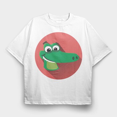 Alligator Smile, Tricou Oversize Barbati (Unisex)
