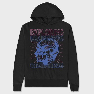 Anatomical Brainwaves Xray Head, Hanorac Oversize Barbati (Unisex)