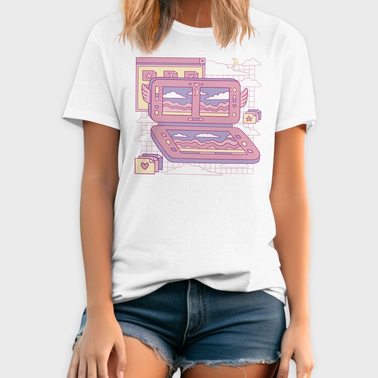 Vaporwave Videogame Console Pink Consola, Tricou Barbati (Unisex)