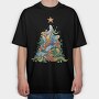Fish Christmas Tree, Tricou Oversize Barbati (Unisex)