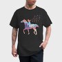 Girl And Horse Forest Winter Landscape, Tricou Barbati (Unisex)