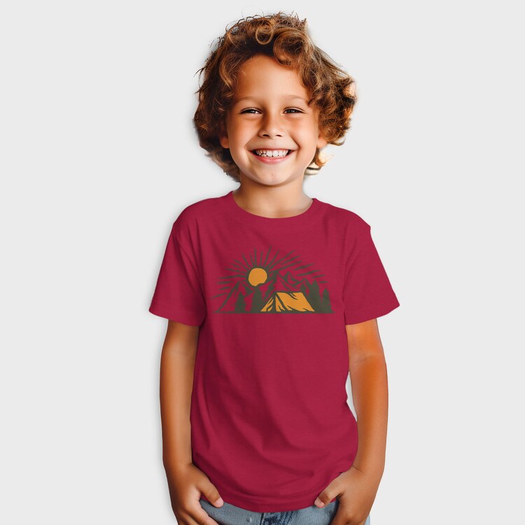 Vintage Adventure Outdoor Camping, Tricou Copii