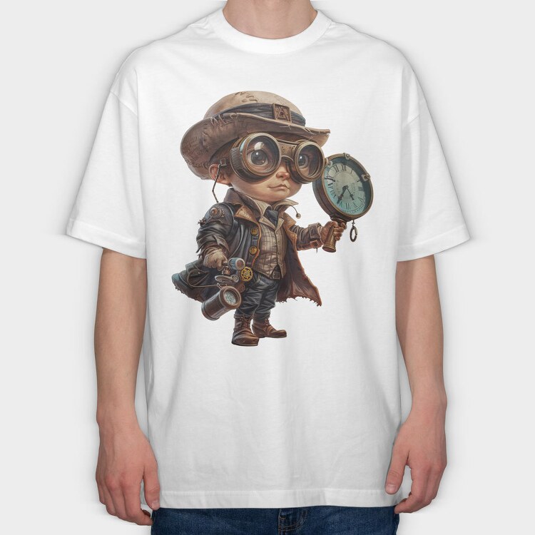 Steampunk Goggles Hat, Tricou Oversize Barbati (Unisex)