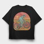 Man In Mountain Bike, Tricou Oversize Barbati (Unisex)