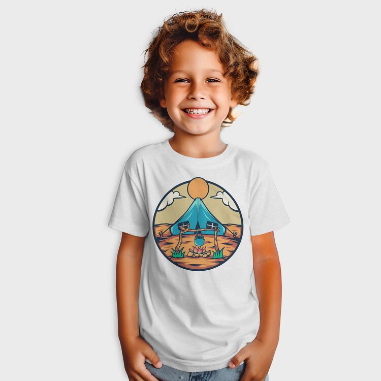 Camping Illustration, Tricou Copii