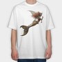 Steampunk Fish Tail, Tricou Oversize Barbati (Unisex)