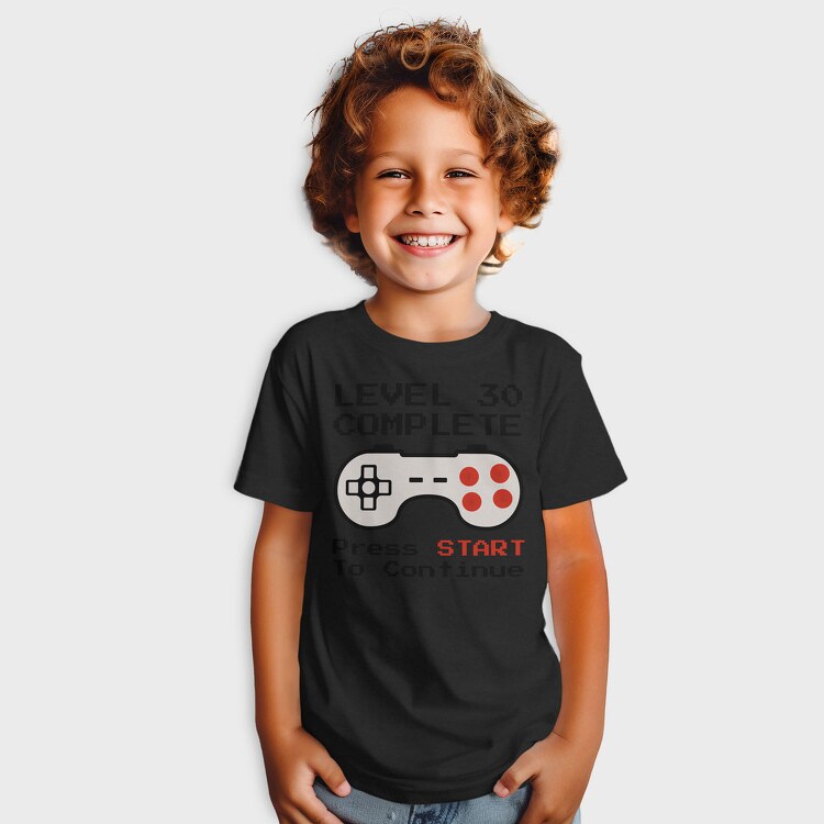 Retro Gamepad Lvl 30 Complete, Tricou Copii