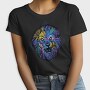 Colorful Angry Lion Vaporwave, Tricou Femei