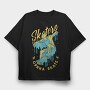 Man In Skateboard Quote Skaters Gonna Skate, Tricou Oversize Barbati (Unisex)