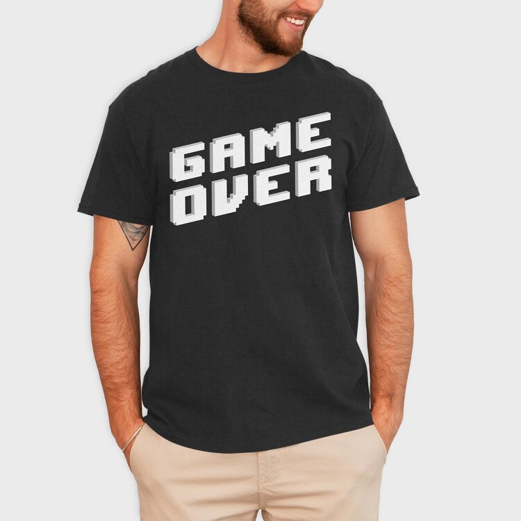 Retro Game Over, Tricou Barbati (Unisex)
