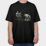 Fisherman Catching Fish Fishing, Tricou Oversize Barbati (Unisex)