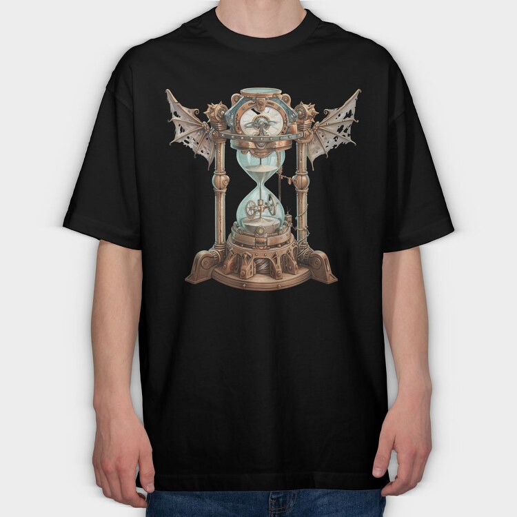 Steampunk Fly Wings, Tricou Oversize Barbati (Unisex)