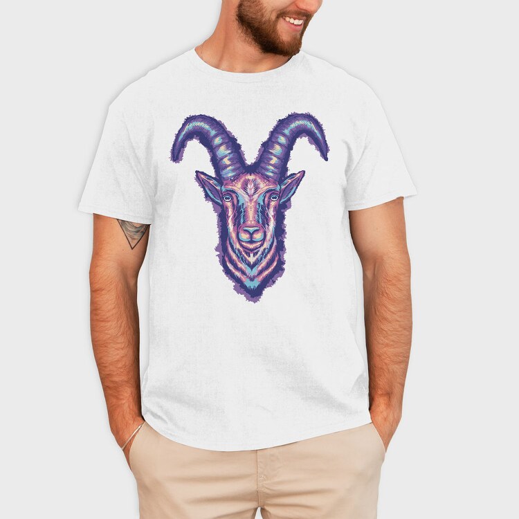 Colorful Goat Head, Tricou Barbati (Unisex)