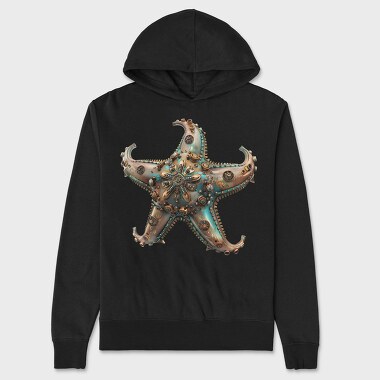Steampunk Starfish, Hanorac Oversize Barbati (Unisex)