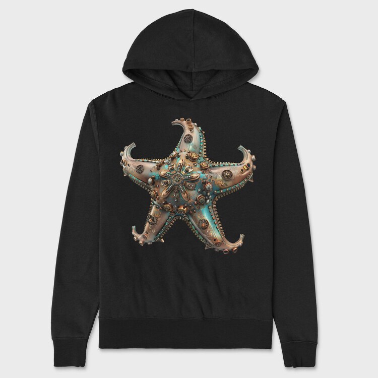 Steampunk Starfish, Hanorac Oversize Barbati (Unisex)