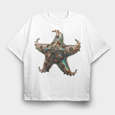 Steampunk Starfish, Tricou Oversize Barbati (Unisex)