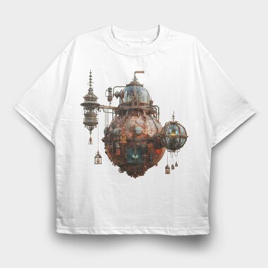 Steampunk Submarine 106021004, Tricou Oversize Barbati (Unisex)