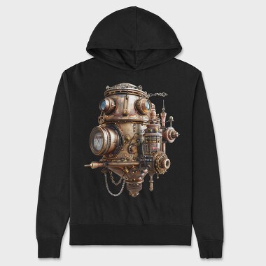 Steampunk Submarine Clipart, Hanorac Oversize Barbati (Unisex)