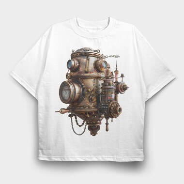 Steampunk Submarine Clipart, Tricou Oversize Barbati (Unisex)