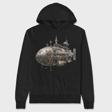 Steampunk Submarine, Hanorac Oversize Barbati (Unisex)