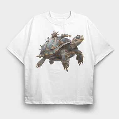 Steampunk Turtle Armor, Tricou Oversize Barbati (Unisex)