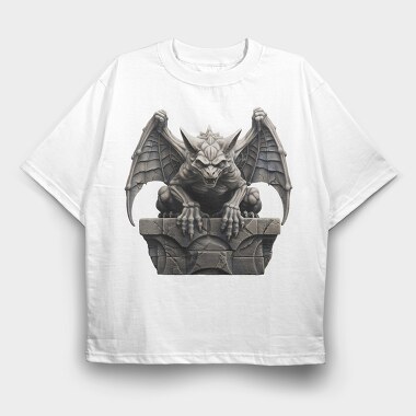 Stone Gargoyle Monument, Tricou Oversize Barbati (Unisex)