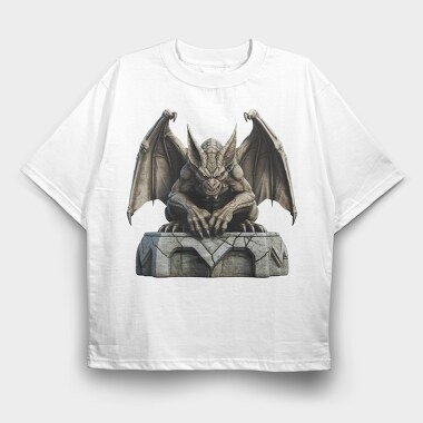 Stone Gargoyle Statue, Tricou Oversize Barbati (Unisex)