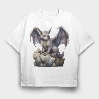 Stone Gargoyle Watcher, Tricou Oversize Barbati (Unisex)