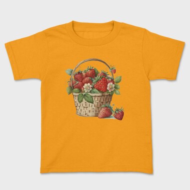 Strawberries Basket Flowers, Tricou Copii