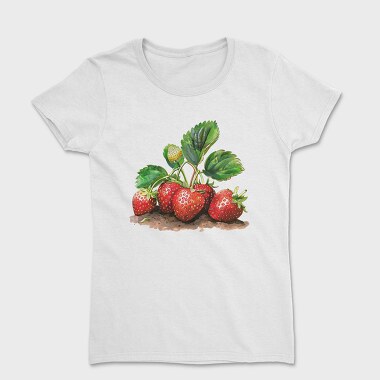 Strawberries On Soil, Tricou Femei