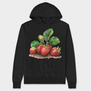 Strawberries On Soil, Hanorac Oversize Barbati (Unisex)