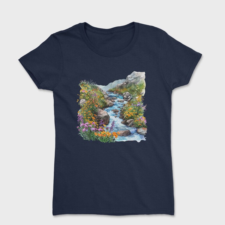 Stream Flowers Mountain, Tricou Femei